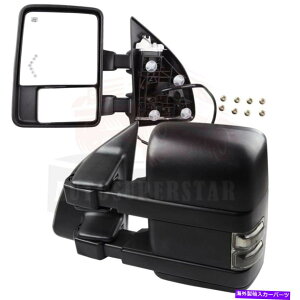 US~[ tH[hF250 2008-16p̃p[MNAXvVOiTow~[ Power Heated Arrow Light Clearance Lamp Signal Tow Mirrors For Ford F250 2008-16