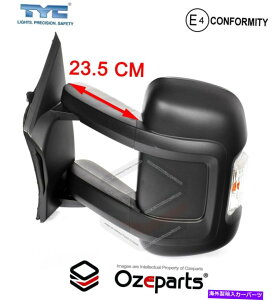US~[ lhdChA~[r16wO[unt fiat ducato 07?on on LH Left Electric Door Mirror Long Arm 16W Globe NT Black For Fiat Ducato 07~On