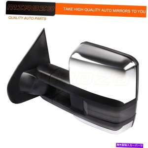 US~[ 2015N2018ÑVo[hVG̃Np[MM܂̃Cg~[ Chrome Power Heated Signal Puddle Light Mirror For 2015-2018 Silverado Sierra