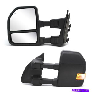 US�~���[ 1999�N����2016�N�̂������ Towing Mirrors For 1999-2016 Ford F250 Super Duty Power Heated Turn Signal Light�y���s�A���i�z