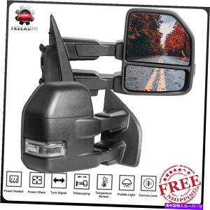 US~[ PC*2 15-19tH[hF-150gbNvOvCp̉xZT[t̃p[M~[ PC*2 Power Heated Tow Mirrors w/Temp Sensor For 15-19 Ford F-150 Truck Plug&Play