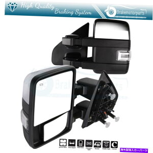 US�~���[ 2004�N����2014�N��Chrome Power���M�� Chrome Power Heated Mirrors For 2004-2014 Ford F150 Floor Lamp+Turn Signal Lamp�y���s�A���i�z