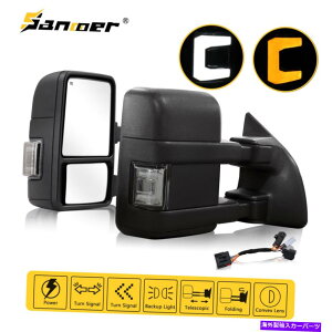 US~[ 99-16 F250-F550X[p[f[eB~[p[MX[NXCb`obNCg 99-16 F250-F550 Super Duty Towing Mirrors Power Heated Smoked Switchback Lights