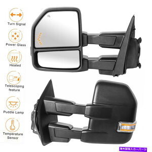 US~[ 15-19tH[hF-150gbNLH+RH 8sp2̃p[M~[txZT[ 2 Power Heated Tow Mirrors w/ Temp Sensor For 15-19 Ford F-150 Truck LH+RH 8 Pin