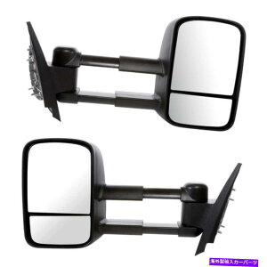 US~[ 2007-2013V{[Vo[hGMCVG1500}jAgETCh~[yA For 2007-2013 Chevrolet Silverado GMC Sierra 1500 Manual Tow Side Mirror Pair