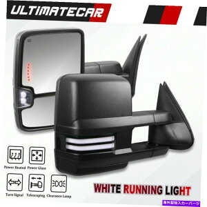 US~[ 14-18V{[Vo[hGMCVG̃yAp[MledM Pair Power Heated LED Signal Towing Mirrors For 14-18 Chevy Silverado GMC Sierra