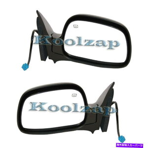 US~[ 02-07Rendezvous㕔r[hA~[p[q[gW/OubNyAZbg For 02-07 Rendezvous Rear View Door Mirror Power Heat w/o Memory Black PAIR SET