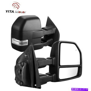 US�~���[ 2015-2018�̂������ Towing Mirrors For 2015-2018 Ford F150 Power Heated Turn Signal 8-Pin�y���s�A���i�z