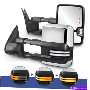 US~[ 2003N2007ÑVo[hVG1500 2500 3500̃Np[MgE~[ Chrome Power Heated Tow Mirror For 2003-2007 Silverado Sierra 1500 2500 3500