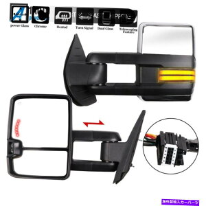 US~[ 07-14V{[Vo[h2500 GMC[R̃p[MbhM Power Heated LED Signals Towing Mirrors For 07-14 Chevy Silverado 2500 GMC Yukon