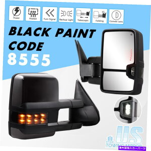 US�~���[ �h�����ꂽ�����������2003-2007�V���o���[�h�V�G���p���[���M�^�[���V�O�i�� Painted Black Towing Mirrors 2003-2007 Silverado Sierra Power Heated Turn Signal�y���s�A���i�z