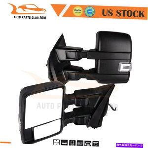 US�~���[ 15-20�t�H�[�hF150�y�A�p���[�V�O�i��puddle�⏕�����v���M������ For 15-20 Ford F150 Pair Power Signal Puddle Auxiliary Lamp Heated Tow Mirrors�y���s�A���i�z