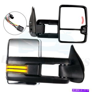 US~[ 1999N2002ÑV{[GMC Chrome PowerM_Ci~bNLEDM̂ Towing Mirrors For 1999-2002 Chevy GMC Chrome Power Heated Dynamic LED Signals