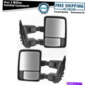 US~[ 99-10tH[hSDsbNAbvSUṼgE~[}jANyAZbg2 Tow Mirror Manual Chrome Pair Set of 2 for 99-10 Ford SD Pickup SUV New