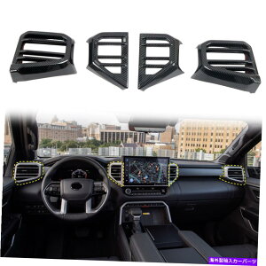 Dashboard Cover ABS�J�[�{���t�@�C�o�[�_�b�V���{�[�h�T�C�h�G�A�x���g�A�E�g���b�g�J�o�[�g���^�c���h��22+�̃g���� ABS Carbon Fiber Dashboard Side Air Vent Outlet Cover Trim For Toyota Tundra 22+�y���s�A���i�z