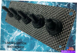 Dashboard Cover hŃJ[{t@Co[plA5̃gOXCb`Wo[Jo[ WATERPROOF LIMITED EDITION Carbon Fiber Panel, 5 Toggle Switches w Rubber covers