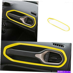 Dashboard Cover _bV{[hRsbgXgbvJo[W[vlQ[h2015-2020 ABSCG[ɃtBbg Dashboard Co-Pilot Strip Cover Trim Fit For Jeep Renegade 2015-2020 ABS Yellow