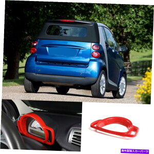 Dashboard Cover ABSbh_bV{[ht[ZfXxcX}[g2009-2015̑gJo[ ABS Red Dashboard Frame Decorative Trim Cover For Mercedes Benz Smart 2009-2015
