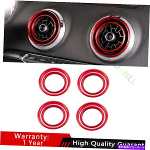 Dashboard Cover Audi A3 S3 2014-2020 Red Aluminium Middle Air Outlet Vent Cover Trim 8PCS�ɓK���Ă��܂� Fit For Audi A3 S3 2014-2020 Red Aluminum Middle Air Outlet Vent Cover Trim 8PCS�y���s�A���i�z