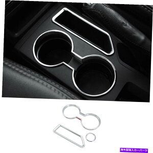 Dashboard Cover 2010�N����2016�N�̃W�[�v�p�g���I�b�g�R���p�X�N�����R���\�[���E�H�[�^�[�J�b�v�J�o�[�g����3PCS For 2010 2011-2016 Jeep Patriot Compass Chrome Console Water Cup Cover Trim 3PCS�y���s�A���i�z