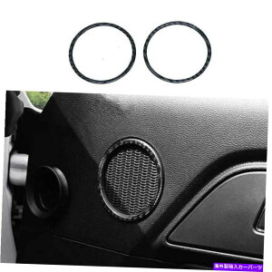 Dashboard Cover �t�H�[�h�}�X�^���O2015-2021���A���J�[�{���t�@�C�o�[�����h�A�X�s�[�J�[�t���[���J�o�[�g���� For Ford Mustang 2015-2021 Real Carbon Fiber Inner Door Speaker Frame Cover Trim�y���s�A���i�z