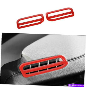 Dashboard Cover �Z���g�����R���\�[��L��R�G�A�A�E�g���b�g�x���g�J�o�[�W�[�v�R���p�X2021-2022�̃g�������b�h2x Central Console L&R Air Outlet Vent Cover Trim Red For Jeep Compass 2021-2022 2X�y���s�A���i�z