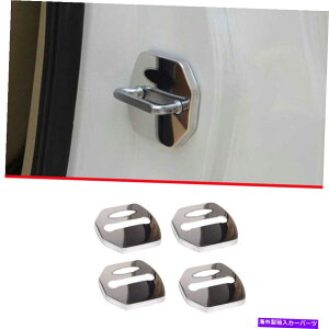 Dashboard Cover Ford Ranger 2015-2022pChrome`^hAbNیJo[g4PCS Chrome Titanium Door Lock Protection Cover Trim 4pcs For Ford Ranger 2015-2022