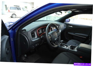 Dashboard Cover _bW[dp15-2022bhJ[{t@Co[ABSy_bV{[h̑Jo[p For Dodge Charger 15-2022 Red Carbon Fiber ABS Instrument Dashboard Decor Cover