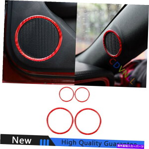 Dashboard Cover �t�H�[�h�}�X�^���O15-2022���b�h�J�[�{���t�@�C�o�[���z�[�����h�A�t���[���J�o�[�g���� For Ford Mustang 15-2022 Red Carbon Fiber A Pillar Horn & Door Frame Cover Trim�y���s�A���i�z