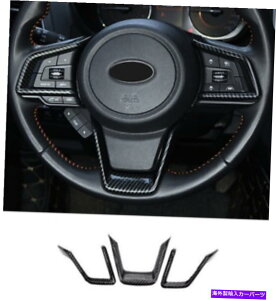 Dashboard Cover XotHX^[2019-2022 ABSJ[{t@Co[XeAOzC[{^Jo[gp For Subaru Forester 2019-2022 ABS Carbon Fiber Steering Wheel Button Cover Trim