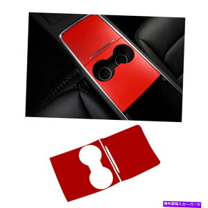 Dashboard Cover �e�X�����f��3 Y 2020-2021 PVC���b�h�Z���g�����R���\�[���p�l���J�o�[�g����n For Tesla Model 3 Y 2020-2021 PVC Red Central Console Panel Cover Trim N�y���s�A���i�z