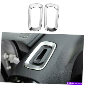 Dashboard Cover �{���{XC40 2019-2021�}�b�g�V���o�[�X�`�[���_�b�V���{�[�h�T�C�h�x���g�I�[�o�[���C�J�o�[2x�p For Volvo XC40 2019-2021 Matte Silver Steel Dashboard Side Vent Overlay Cover 2X�y���s�A���i�z