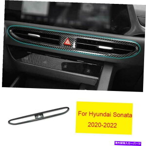 Dashboard Cover q_C\i^2020-22J[{t@Co[X`[~hGAAEgbgxgJo[g For Hyundai Sonata 2020-22 Carbon Fiber Steel Middle Air Outlet Vent Cover Trim