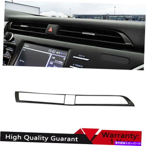 Dashboard Cover g^J2018-2021ubNEbhOCZgR\[GAAEgbgxgg For Toyota Camry 2018-2021 Black Wood Grain Central Console Air Outlet Vent Trim