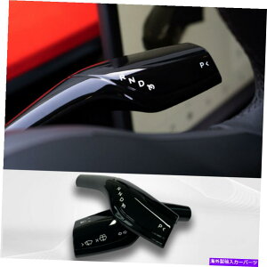 Dashboard Cover �e�X�����f��3 2017-2021�u���b�N���C�p�[�M�A�V�t�g���o�[�J�o�[�g����2PCS T For Tesla Model 3 2017-2021 Black Wiper Gear Shift Lever Cover Trim 2Pcs T
