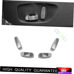 Dashboard Cover �����W���[�o�[Evoque 2016-2019�}�b�g�V���o�[�V�[�g�����{�^���J�o�[�g�����p For Range Rover Evoque 2016-2019 Matte Silver Seat Adjustment Button Cover Trim�y���s�A���i�z
