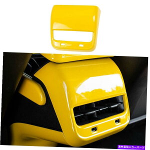 Dashboard Cover �e�X�����f��3 2017-2021�C�G���[�A�u�X�o�b�N���E�G�A�A�E�g���b�g�x���g�J�o�[�g�����ɓK���Ă��܂� Fit For Tesla Model 3 2017-2021 Yellow ABS Back Row Air Outlet Vent Cover Trim�y���s�A���i�z