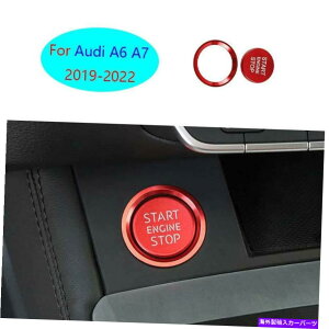 Dashboard Cover AEfBA6 A7 2019-2022bhA~jEX^[g{^COjbVXCb`Jo[g2xp For Audi A6 A7 2019-2022 Red Aluminum Start Button Ignition Switch Cover Trim 2X