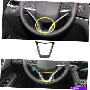 Dashboard Cover �L���f���b�NXT6 2019-2022�S�[���h�J�[�{���t�@�C�o�[�X�e�A�����O�z�C�[���p�l���J�o�[�g�����ɓK�� Fit For Cadillac XT6 2019-2022 Gold Carbon Fiber Steering Wheel Panel Cover Trim
