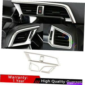 TVF[h z_VrbN2016-2021Vo[`^~hLRGAAEgbgxgJo[g For Honda Civic 2016-2021 Silver Titanium Middle L&R Air Outlet Vent Cover Trim