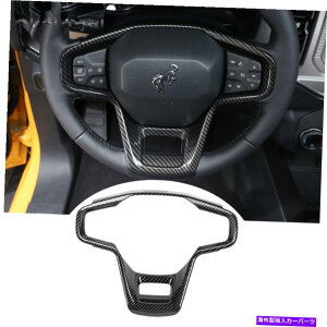 TVF[h Ford Bronco 2021-23̃J[{t@Co[ABSXeAOzC[plJo[ANZT[ Carbon Fiber ABS Steering Wheel Panel Cover Accessories For Ford Bronco 2021-23