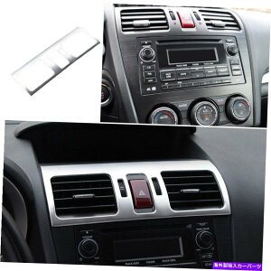 TVF[h XotHX^[2014-2015~hGAAEgbgxgJo[gVo[X`[1PC For Subaru Forester 2014-2015 Middle Air Outlet Vent Cover Trim Silver Steel 1PC