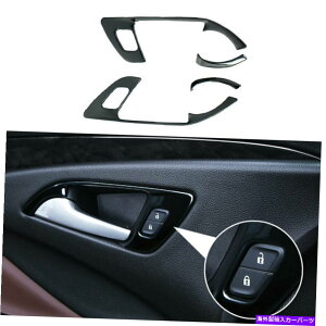 �T���V�F�[�h �C���e���A�h�A�{�E���J�o�[�g�����u���b�N�X�`�[��4PCS�r���C�b�N�ɓK���Ă���2016-2020 Interior Door Bowl Cover Trim Black Steel 4PCS Fit For Buick Envision 2016-2020�y���s�A���i�z