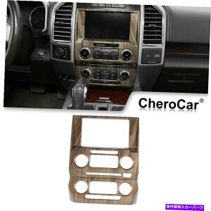 TVF[h ؐZ^[R\[GPSirQ[VplJo[tH[hF150 2015-20̃Jo[ Wood Grain Center Console GPS Navigation Panel Decor Cover for Ford F150 2015-20