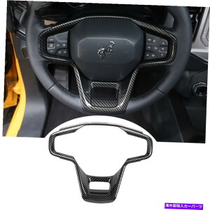 TVF[h Ford Bronco 2021-23̃J[{t@Co[ABSXeAOzC[plJo[ANZT[ Carbon Fiber ABS Steering Wheel Panel Cover Accessories For Ford Bronco 2021-23