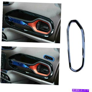 TVF[h 2015-2020W[vt҃ubNX`[_bV{[hRsbgnhgJo[ɓK Fit For 2015-2020 Jeep Renegade Black Steel Dashboard Copilot Handle Trim Cover