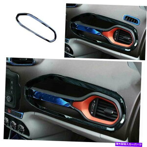 TVF[h _bV{[hRsbgnhgJo[W[vlQ[h2015-2020ɃtBbgubNX`[ Dashboard Copilot Handle Trim Cover Black Steel Fit For Jeep Renegade 2015-2020
