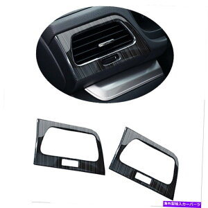 サンシェード ホンダCRV CR-V 2017-2021 L&R ACエアアウトレットベントカバートリムに適したスチールクロムフィット Steel Chrome Fit For Honda CRV CR-V 2017-2021 L&R AC Air Outlet Vent Cover Trim