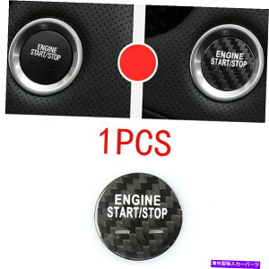 TVF[h X^[g{^COjbVXCb`Jo[LfbNXT5p̖{̃J[{t@Co[g16-20 Start Button Ignition Switch Cover Trim Real Carbon Fiber For Cadillac XT5 16-20