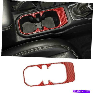 �T���V�F�[�h �W�[�v�����O���[JL 2018-2021���b�h�J�[�{���t�@�C�o�[�Z���g�����R���\�[���E�H�[�^�[�J�b�v�J�o�[ For Jeep Wrangler JL 2018-2021 Red Carbon Fiber Central Console Water Cup Cover�y���s�A���i�z